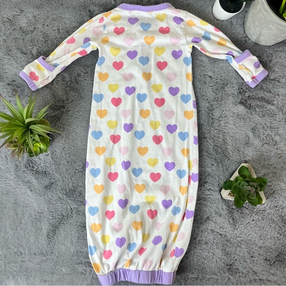 Monica + Andy Soft Touch Hearts Print Sleeping Gown - 3-6M - Picture 2 of 9